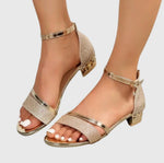 Helga Open-Toe Block-Heel Sandals