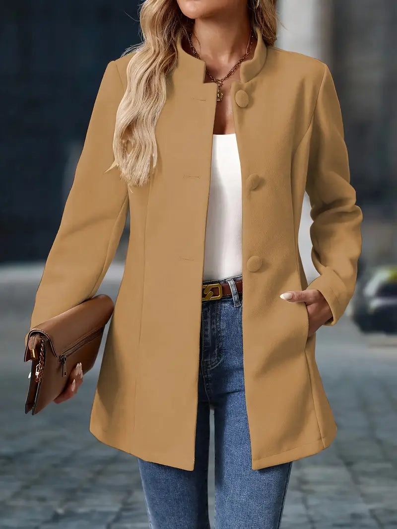 Sofia Button-Front Winter Coat