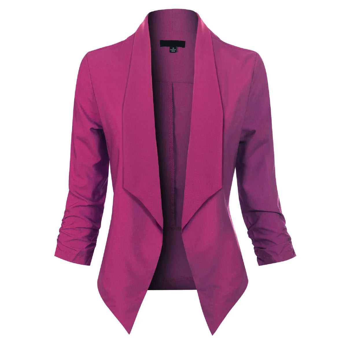 Susanne Open-Front Long-Sleeve Blazer