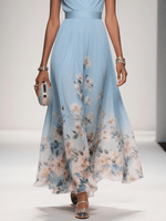 Carolin Floral Chiffon Summer Maxi Dress