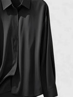 Anja Satin Button-Up Blouse