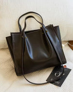 Marie Elegant Vegan Leather Minimalist Tote Bag