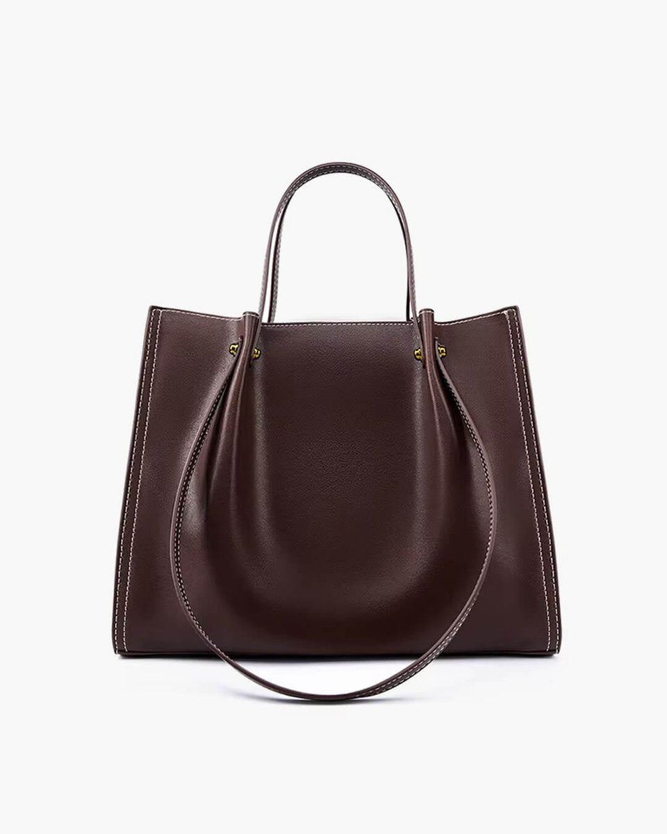 Marie Elegant Vegan Leather Minimalist Tote Bag