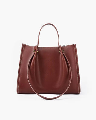 Marie Elegant Vegan Leather Minimalist Tote Bag