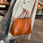 Marie Elegant Vegan Leather Minimalist Tote Bag
