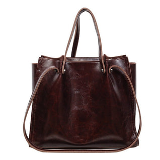 Marie Elegant Vegan Leather Minimalist Tote Bag