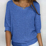 Mia Relaxed Knit Sweater with Crew Neck