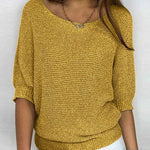 Mia Relaxed Knit Sweater with Crew Neck