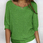 Mia Relaxed Knit Sweater with Crew Neck