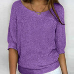 Mia Relaxed Knit Sweater with Crew Neck