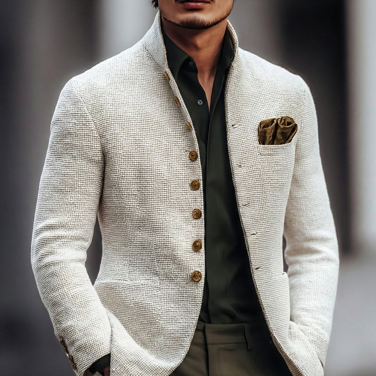 Fabian Tailored Button-Front Cardigan