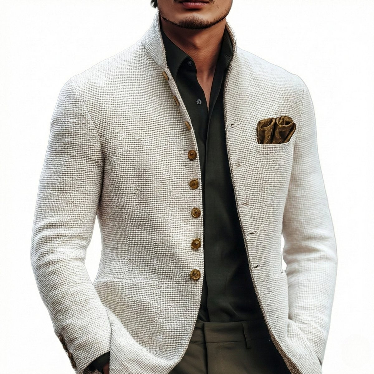 Fabian Tailored Button-Front Cardigan