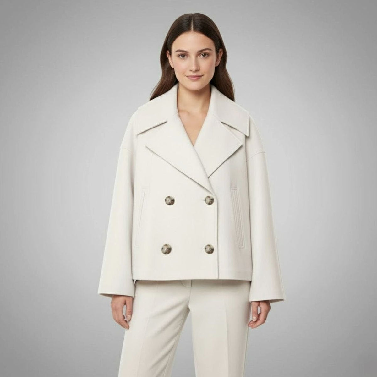 Lena Double-Breasted Oversized Coat