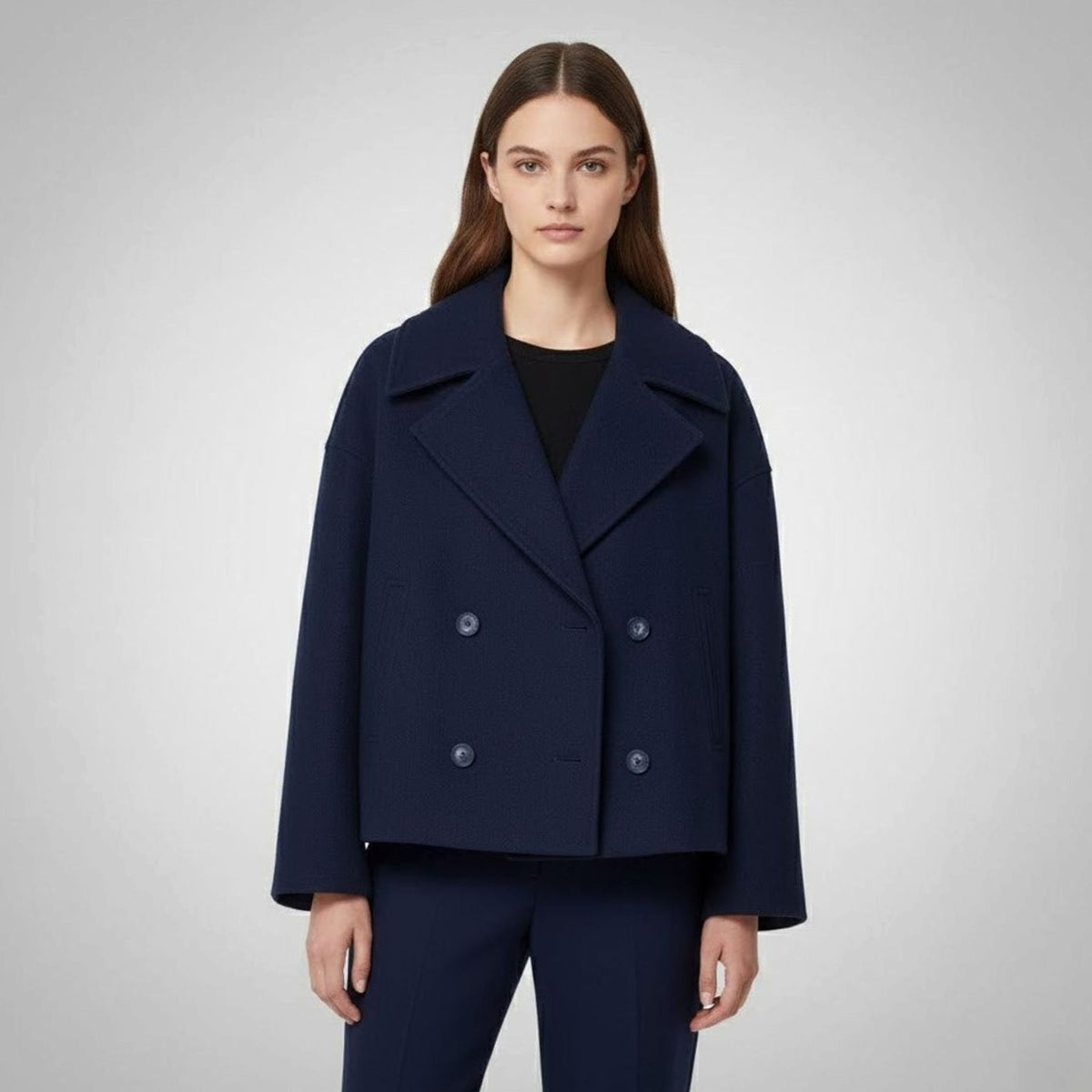 Lena Double-Breasted Oversized Coat