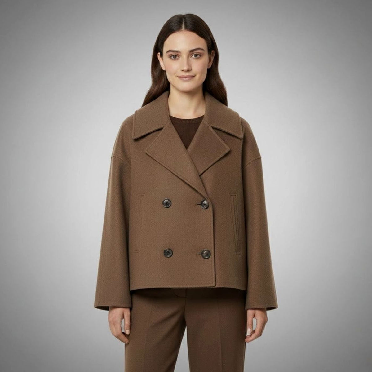 Lena Double-Breasted Oversized Coat
