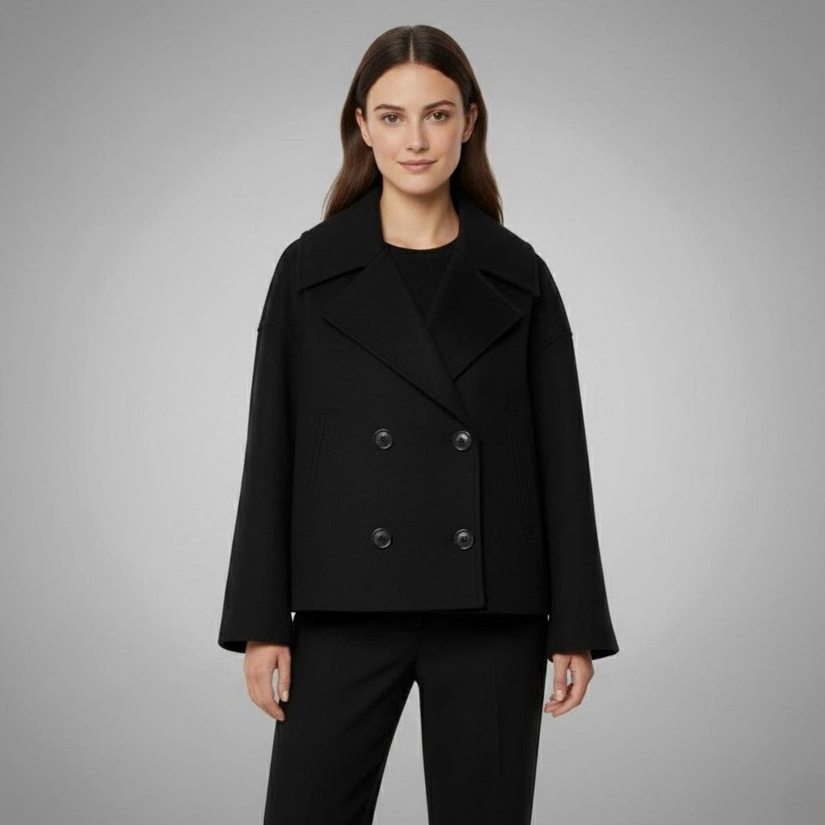 Lena Double-Breasted Oversized Coat