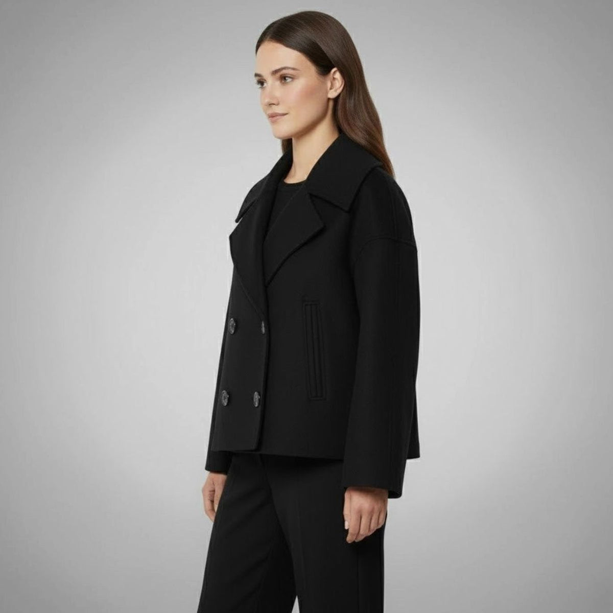 Lena Double-Breasted Oversized Coat