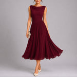 Elfriede Pleated Midi Wedding Guest Dress