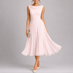 Elfriede Pleated Midi Wedding Guest Dress