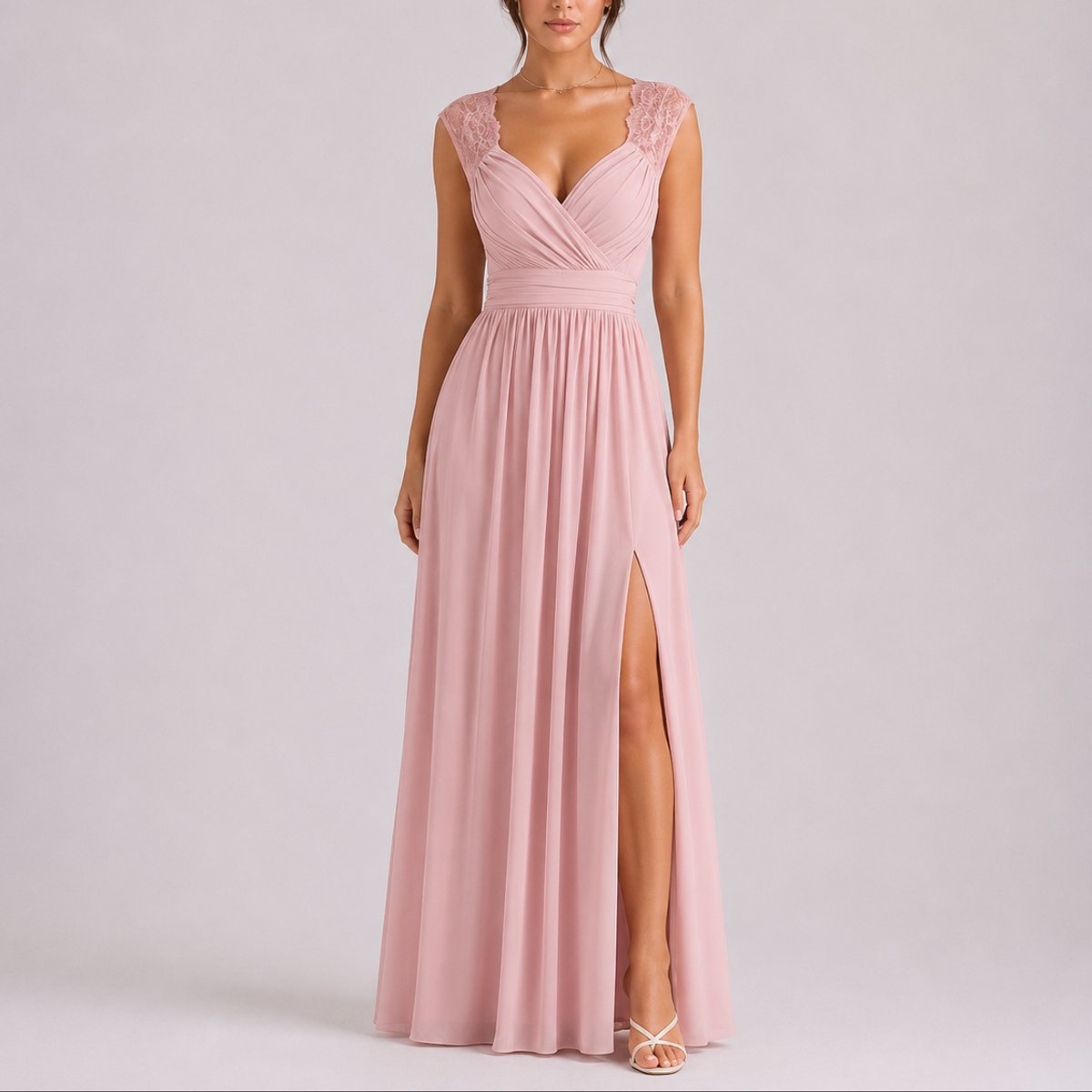 Amelie Lace Maxi Wedding Guest Dress