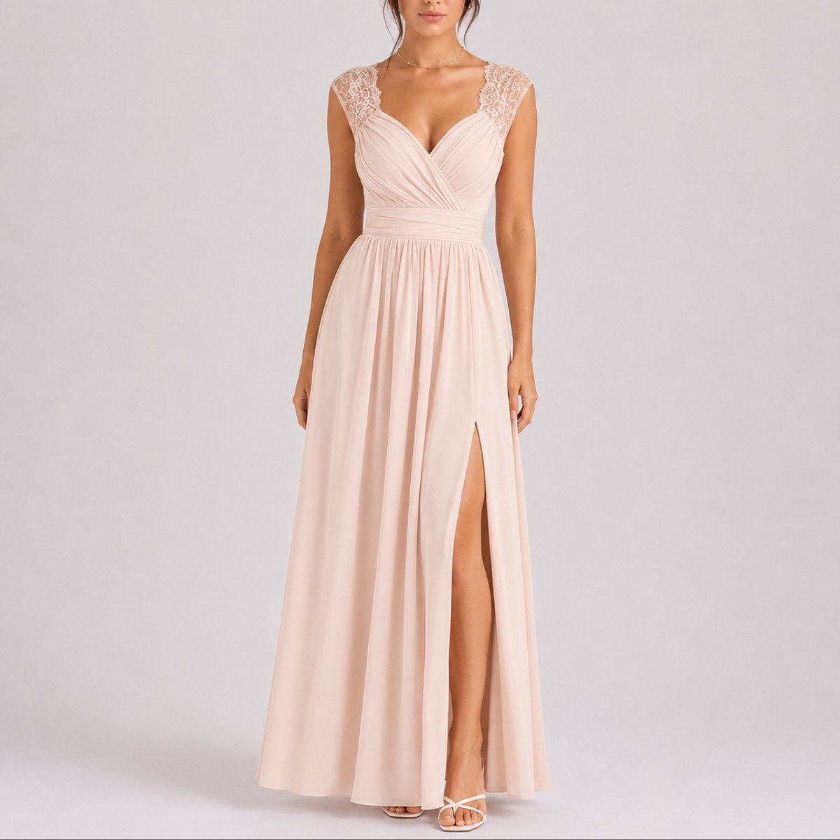 Amelie Lace Maxi Wedding Guest Dress
