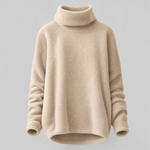 Elstow Velvet-Lined Roll Neck in beige
