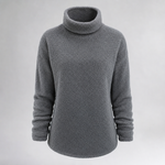 Elstow Velvet-Lined Roll Neck in grey