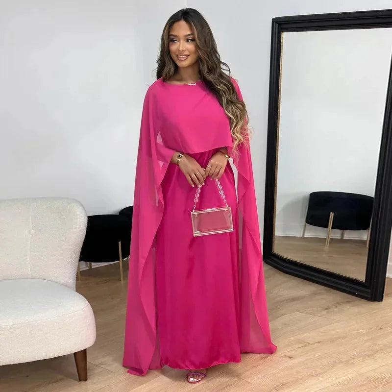 Martina Cape Maxi Wedding Guest Dress