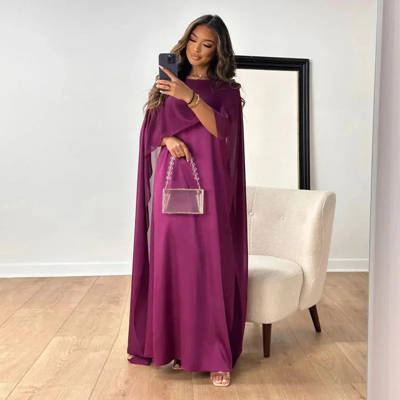 Martina Cape Maxi Wedding Guest Dress