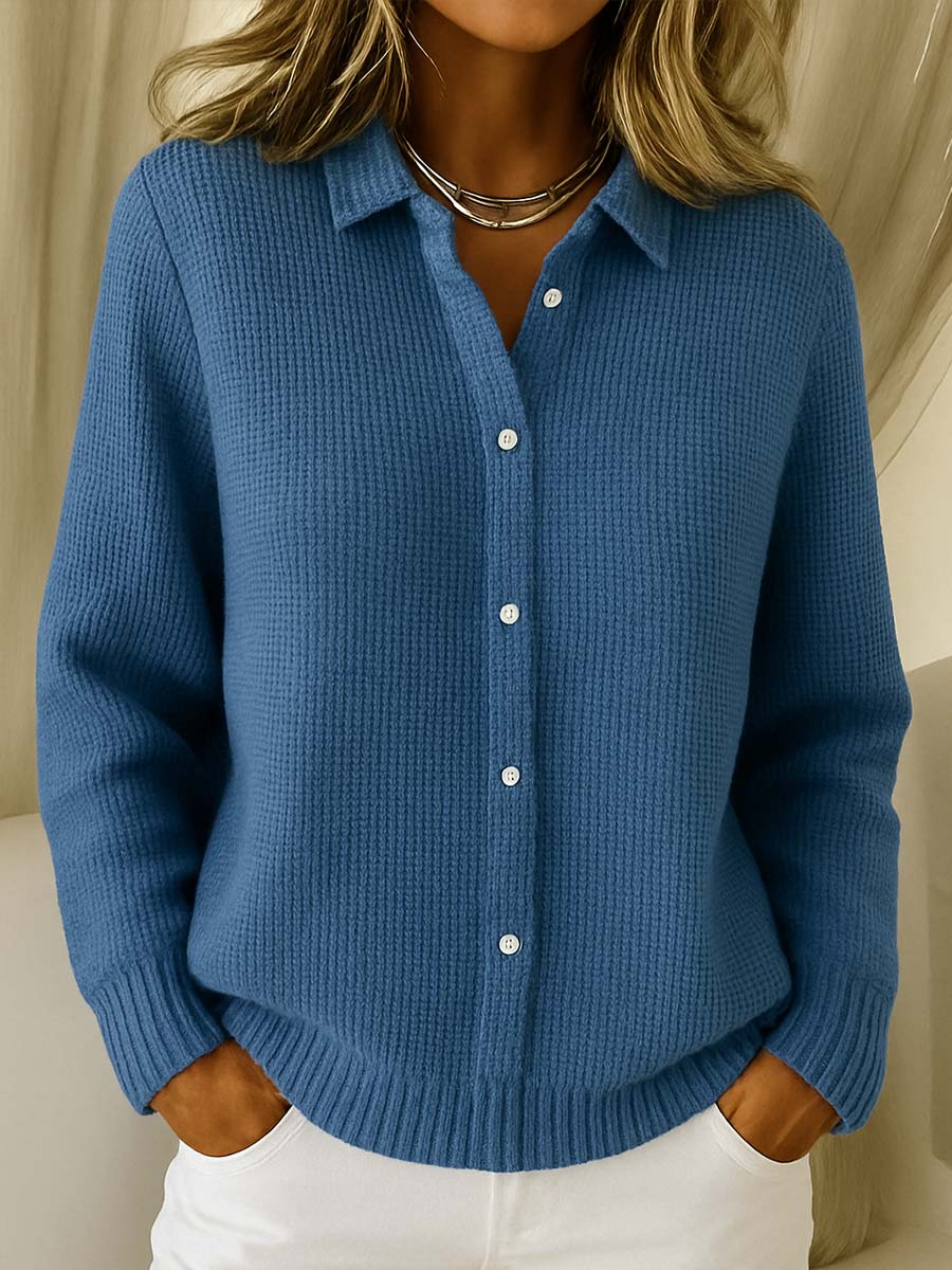 Lisa | Classic Knitted Button Cardigan, women's cardigan – view 2