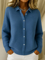 Lisa | Classic Knitted Button Cardigan, women's cardigan – view 2