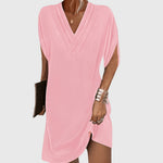 Nicole V-Neck Relaxed Mini Dress