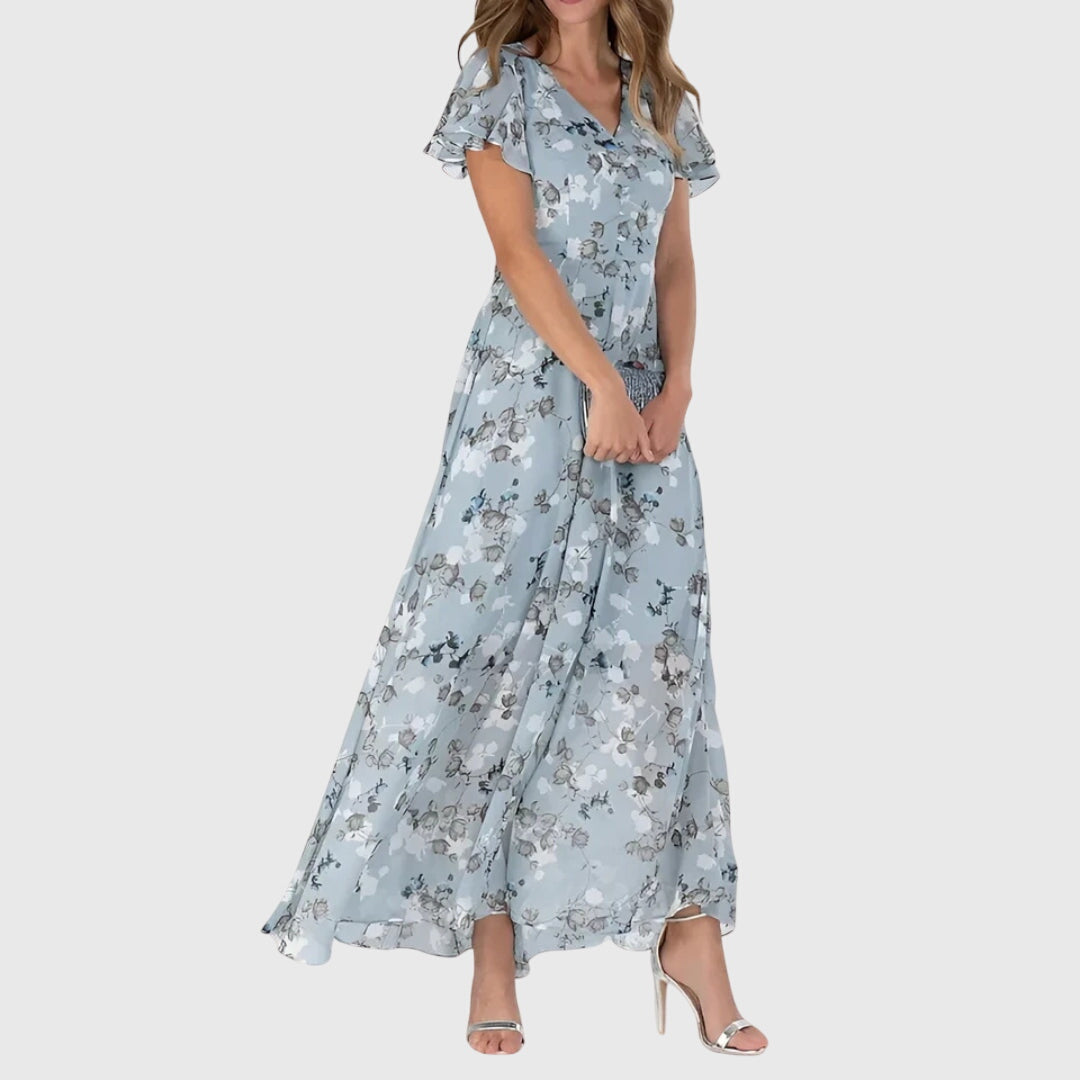 Kathrin Floral V-Neck Maxi Dress