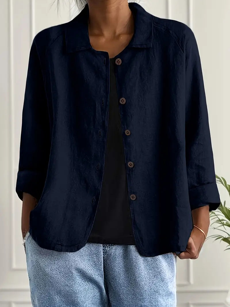 Hanna Lightweight Button-Front Jacket