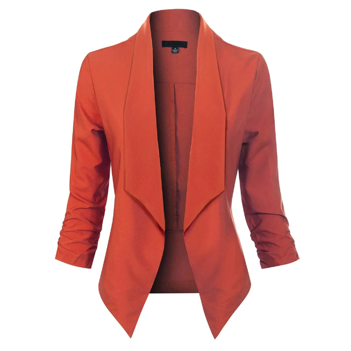 Susanne Open-Front Long-Sleeve Blazer