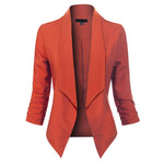 Susanne Open-Front Long-Sleeve Blazer