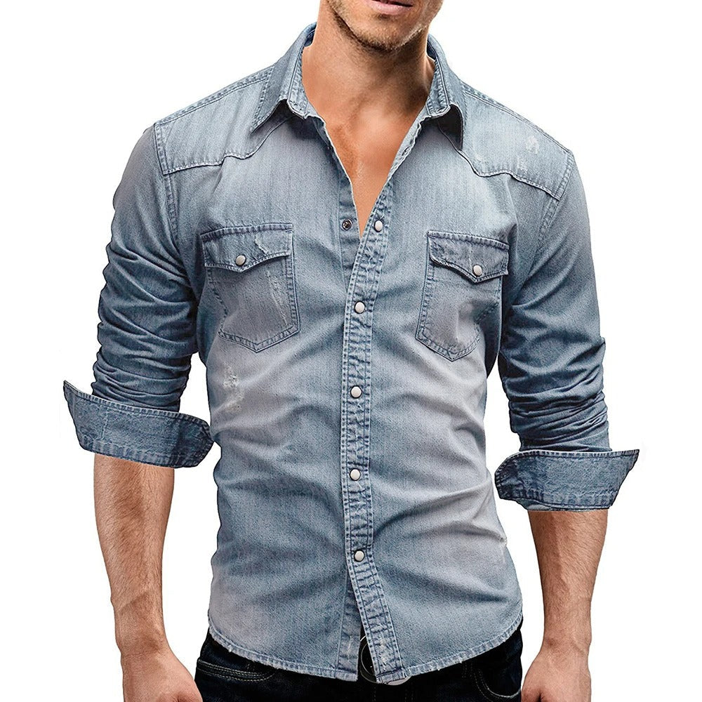 Erich Casual Button-Front Pocket Shirt