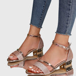 Helga Open-Toe Block-Heel Sandals