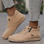 Bettina Comfort Lace-Up Sneakers with Side Zip