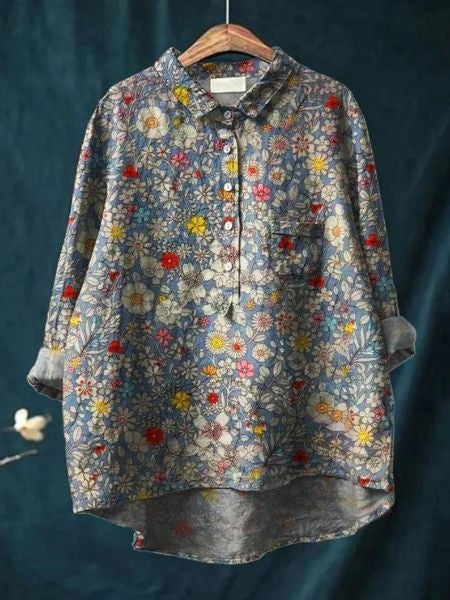 Monette | Floral Blouse, women's blouse – view 9