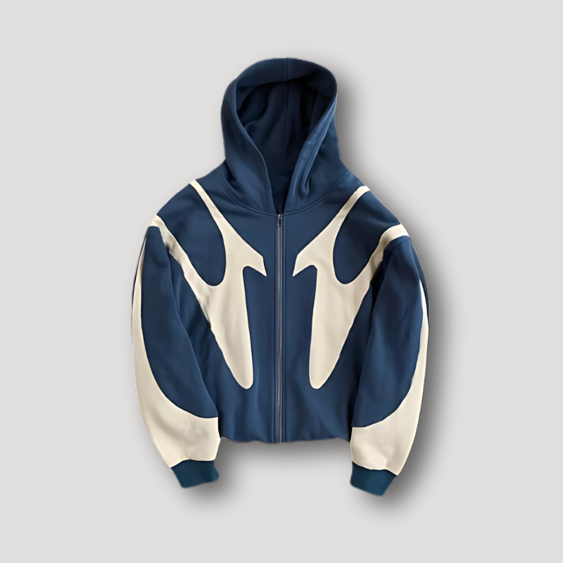 Peter Flame Print Zip Hoodie