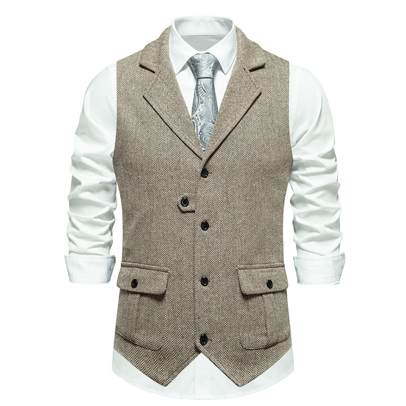 Paul Herringbone Vintage-Style Vest