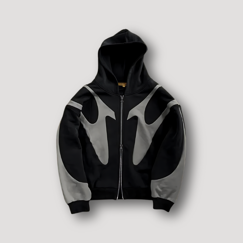 Peter Flame Print Zip Hoodie