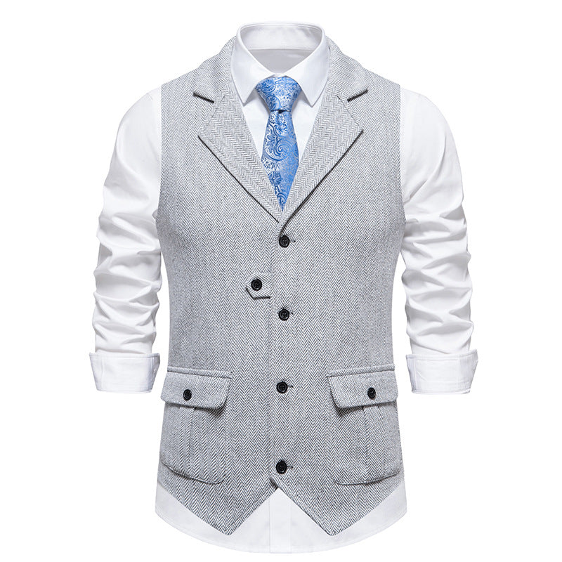 Paul Herringbone Vintage-Style Vest