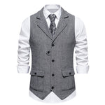 Paul Herringbone Vintage-Style Vest