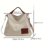 Amelie Roomy Canvas Tote Bag with Adjustable Strap