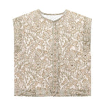 Frieda Quilted Floral Side-Pocket Vest