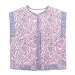 Frieda Quilted Floral Side-Pocket Vest