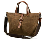 Moritz Waxed Canvas Tote Bag with Leather Trim