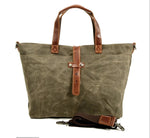 Moritz Waxed Canvas Tote Bag with Leather Trim